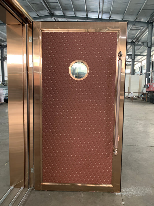 A modern fire-resistant and soundproof door, designed to provide maximum privacy, safety, and comfort in high-risk residential areas.