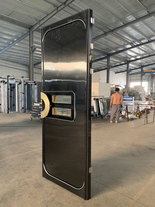 A durable fire-resistant and soundproof door designed for high-risk areas, ensuring privacy, safety, and security.