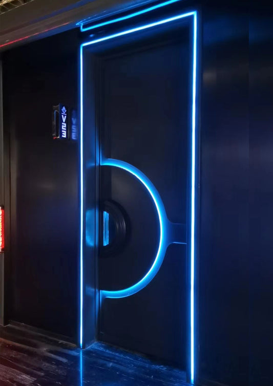 A fire-resistant and soundproof door, designed to enhance safety, privacy, and comfort in residential environments.