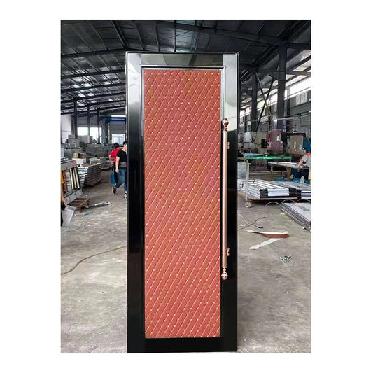 Stainless steel soundproof and fireproof door installed in a luxury interior space for maximum privacy and safety