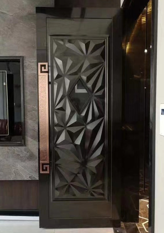 Elegant soundproof door with sleek golden details, perfect for offices, meeting rooms, and executive spaces requiring privacy and acoustic comfort.